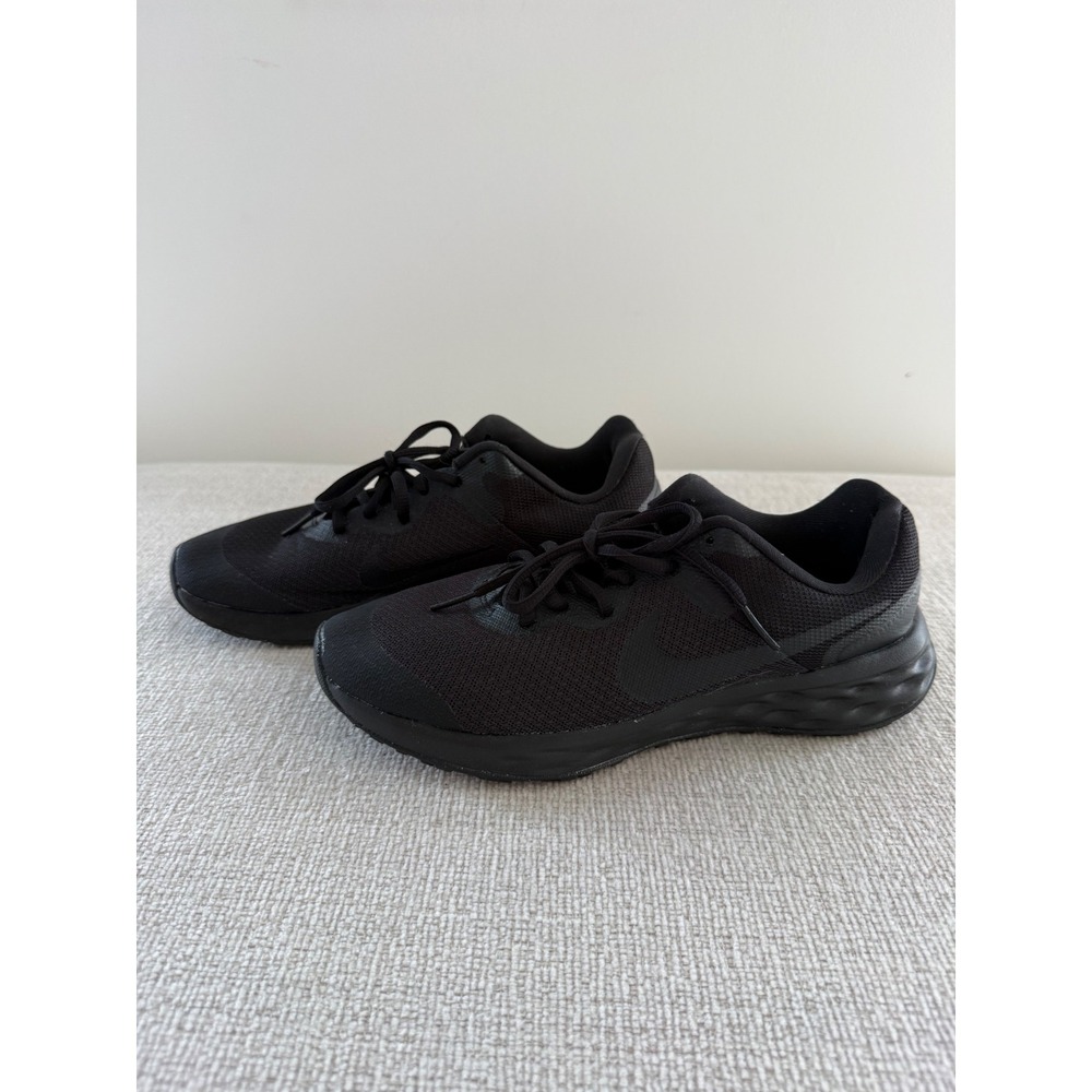 Nike Revolution 6 NN Black Running Shoes Sneakers Kids Size 7Y DD1096-001 Gym